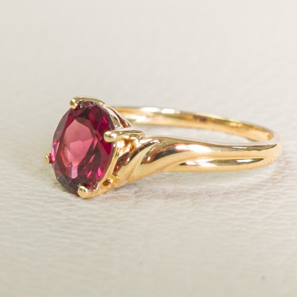 14k Gold Rhodolite Garnet Ring - Picture 8 of 15
